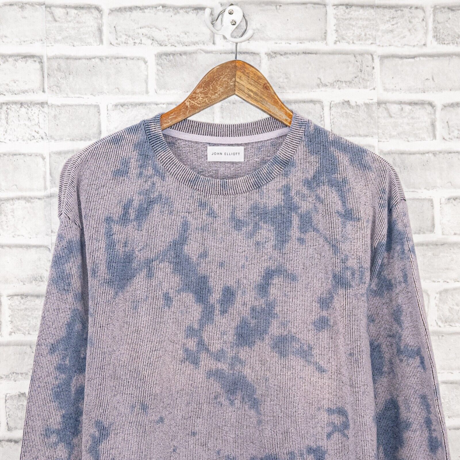 John Elliott JOHN ELLIOTT Block Terry Crewneck Pullover in Blue Ghost Dye Size US S / EU 44-46 / 1 - 3 Thumbnail