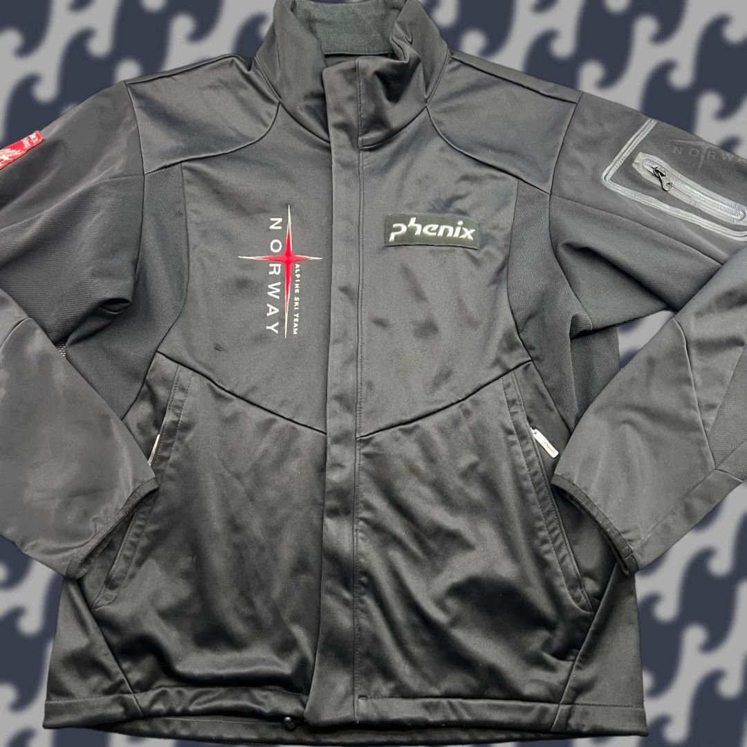 Vintage Phenix Norway Ski Team Jacket Large Cross Country Full Zip Black Softshell Mens Men Size US L / EU 52-54 / 3 - 1 Thumbnail