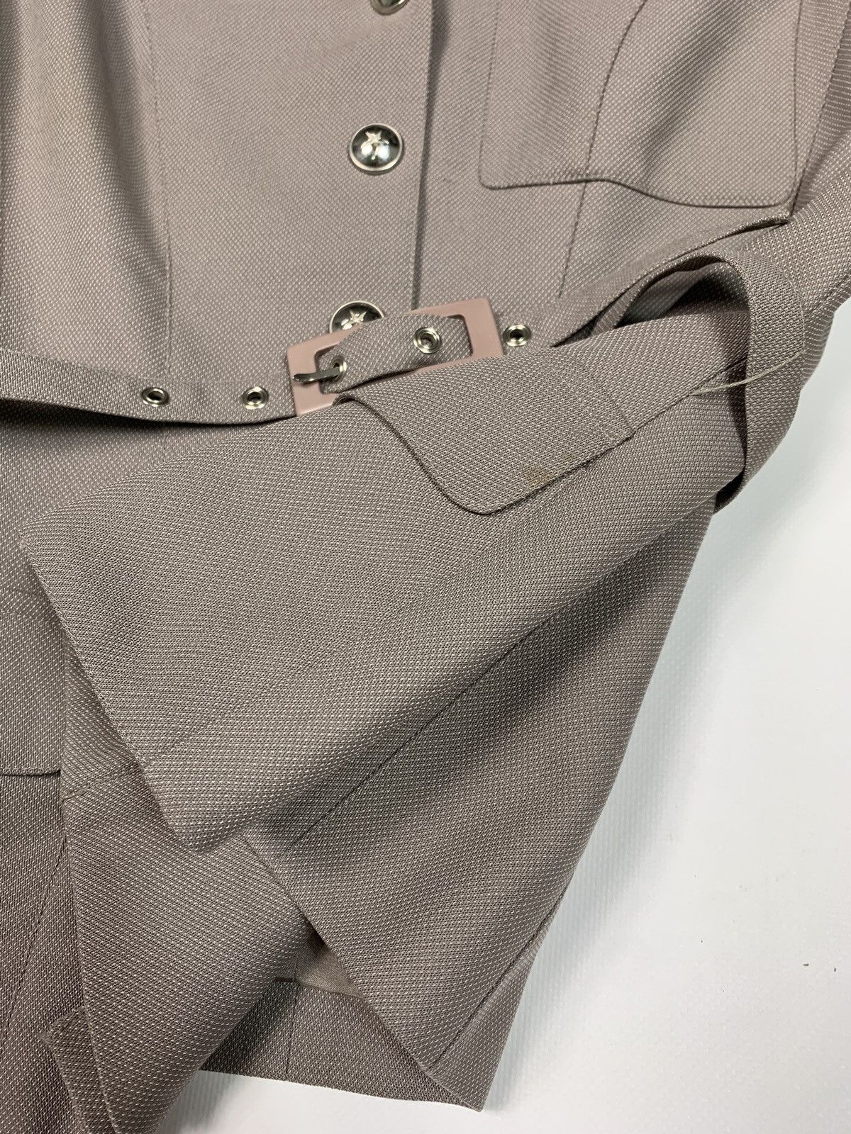 Mugler 90s Thierry Mugler Trouser Pant Suit With belt Beige Size 36 Size S / US 4 / IT 40 - 6 Thumbnail
