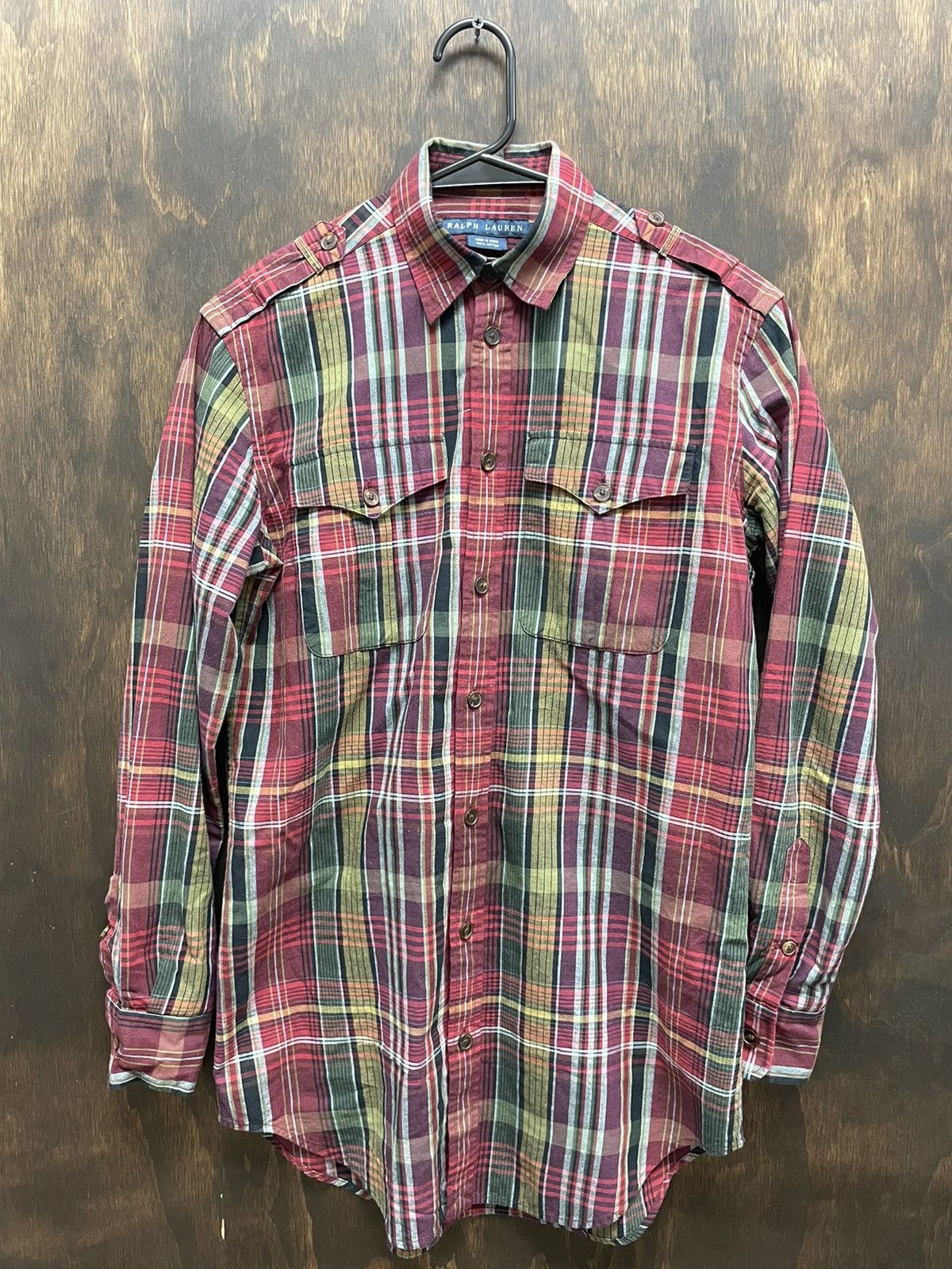 Ralph Lauren Blue Label × Vintage Plaid Cotton Field Shirt Size S / US 4 / IT 40 - 1 Thumbnail
