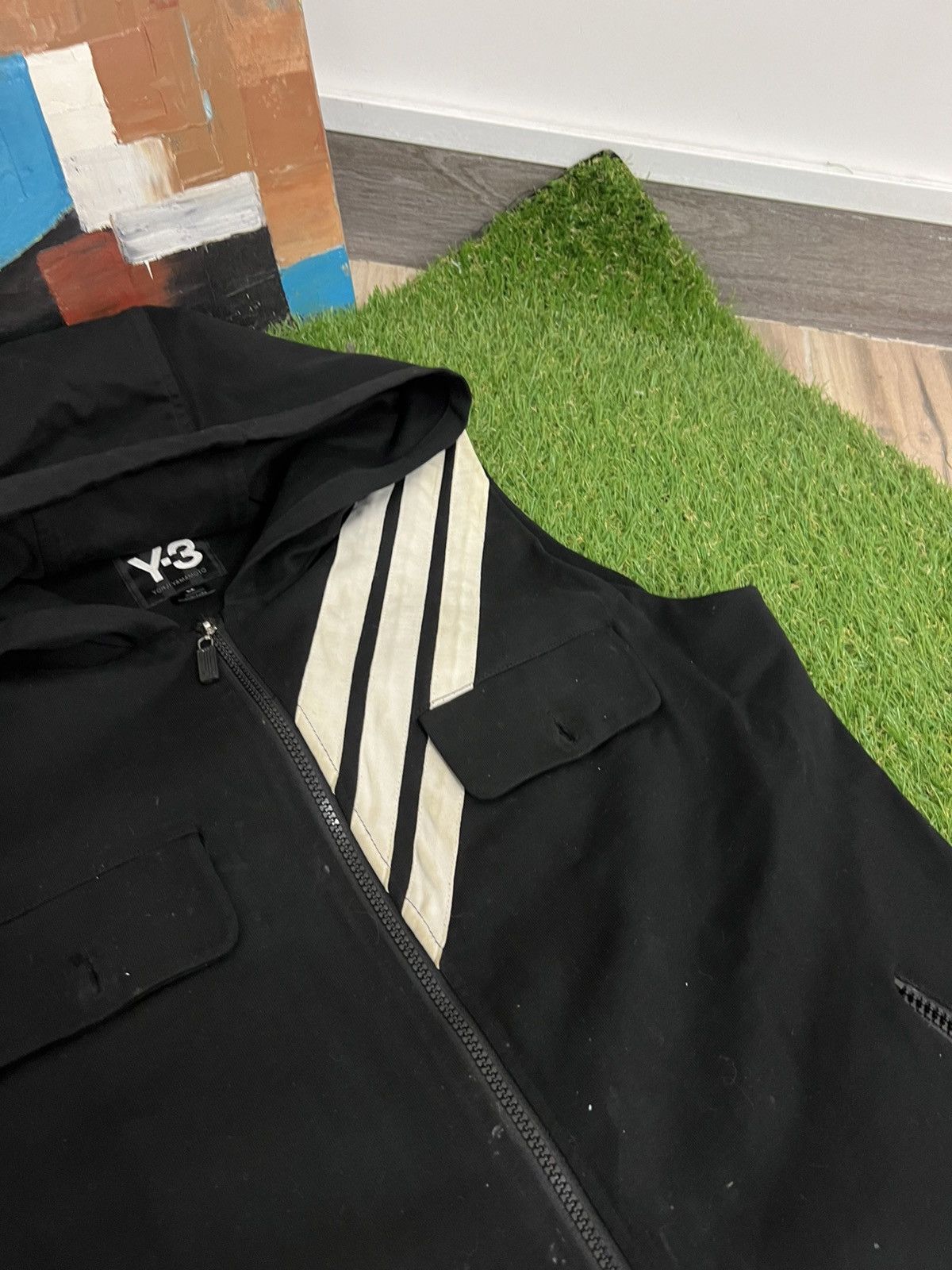 Yohji Yamamoto 2006 Yohji Yamamoto Y-3 adidas hooded vest Size US M / EU 48-50 / 2 - 3 Thumbnail