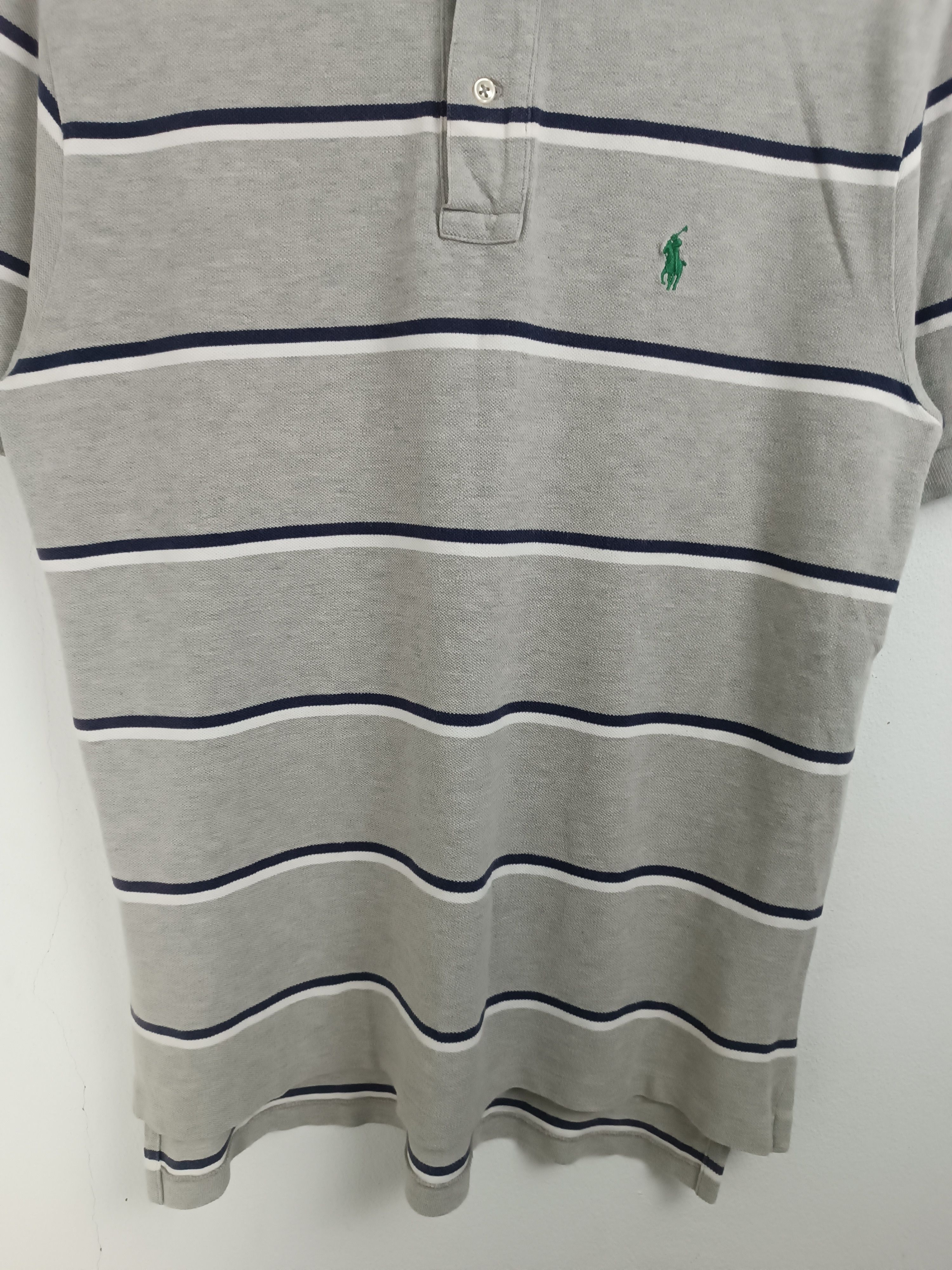 Polo Ralph Lauren VINTAGE POLO RALPH LAUREN STRIPES TEE GRAY VERY RARE Size US L / EU 52-54 / 3 - 12 Thumbnail
