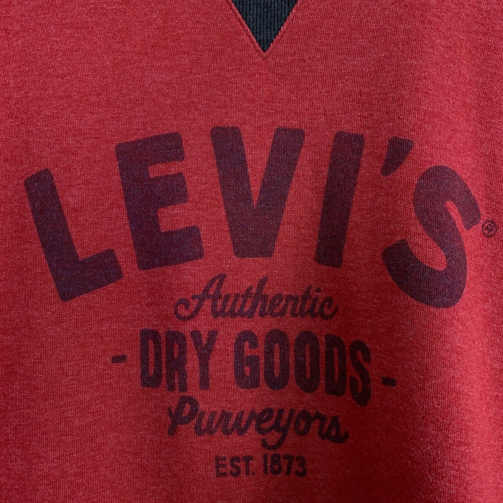 Levi's Levis Logo Crew Raglan Sweatshirt Red Gray Standard Fit XL Size US XL / EU 56 / 4 - 3 Thumbnail