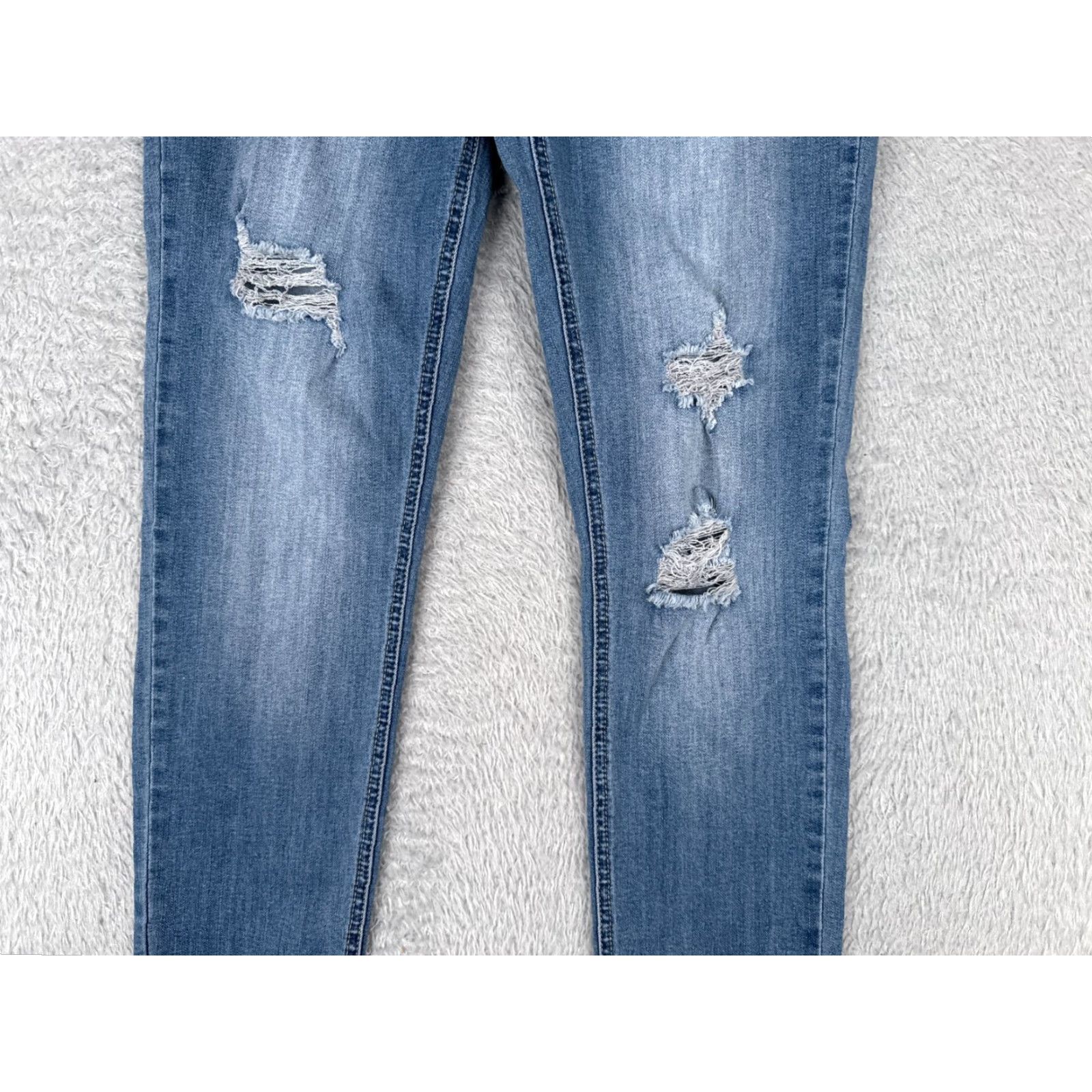 Vintage Kensie Jeans Womens Jeans 30 Blue Denim Distressed Ankle Mid Rise 30x27 Size 30" / US 8 / IT 44 - 3 Thumbnail