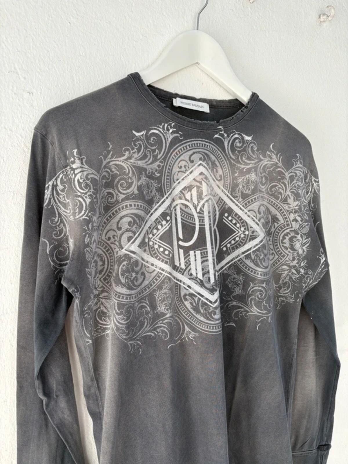 Pierre Balmain Pierre Balmain SS2012 Bleached Longsleeve Size US XS / EU 42 / 0 - 9 Thumbnail