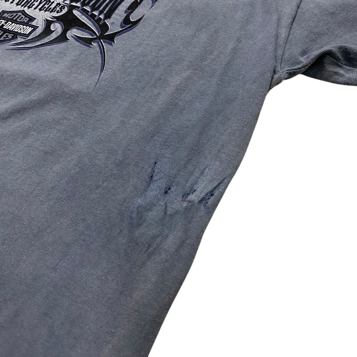 Harley Davidson Harley Davidson Vintage Y2K distressed ringer tee Size US L / EU 52-54 / 3 - 5 Thumbnail