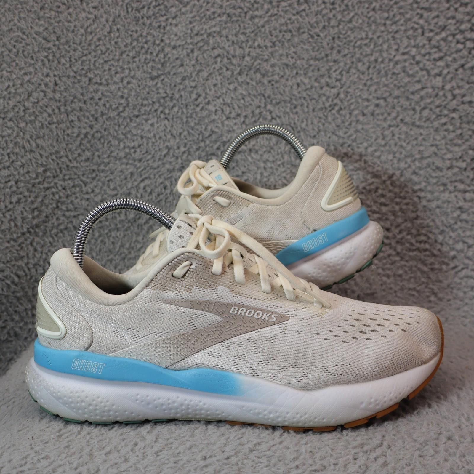 Brooks Brooks Ghost 16 Womens 9 Coconut Chateau Gray Blue Lace Up Size US 9 / IT 39 - 1 Thumbnail