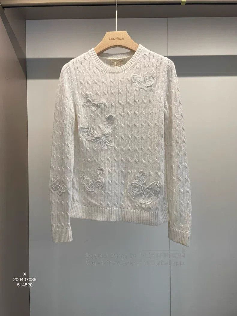 Valentino Valentino White cotton sweater Size XS / US 0-2 / IT 36-38 - 1 Thumbnail