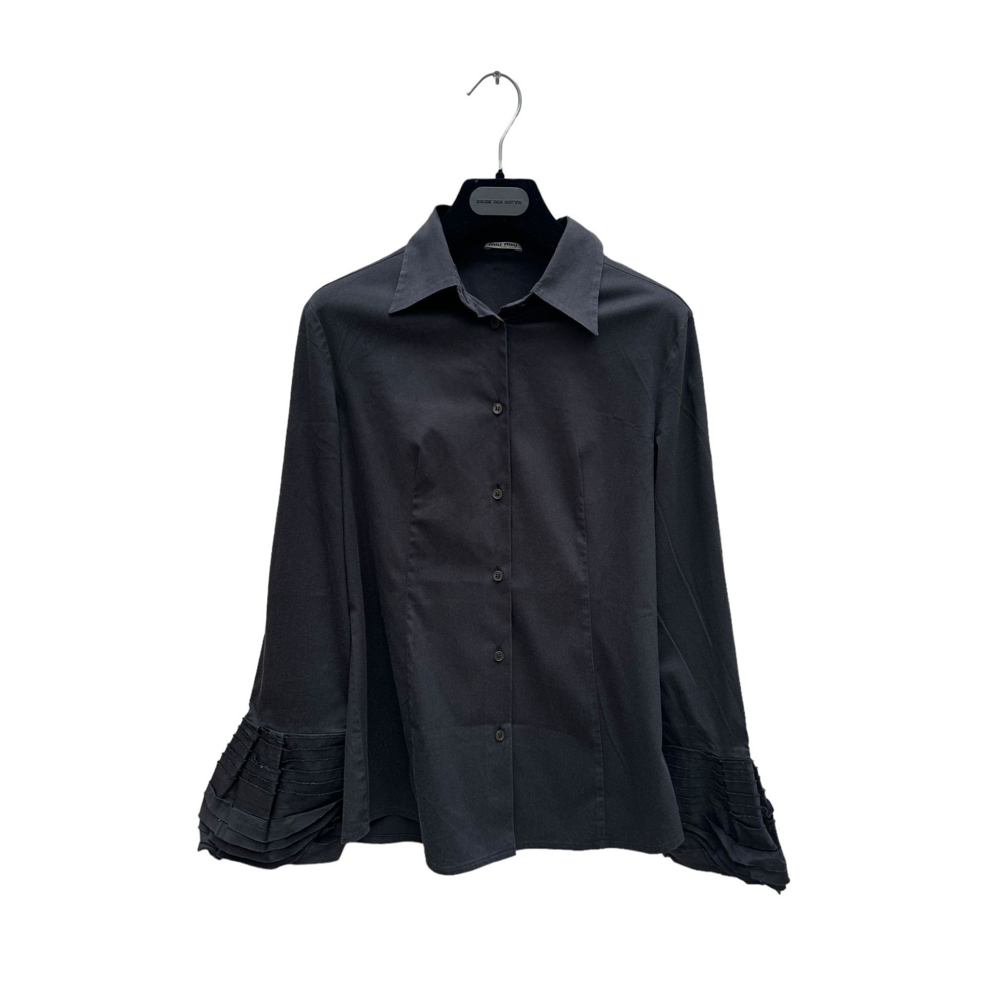 Miu Miu Black Cotton Shirt Size XS / US 0-2 / IT 36-38 - 1 Thumbnail