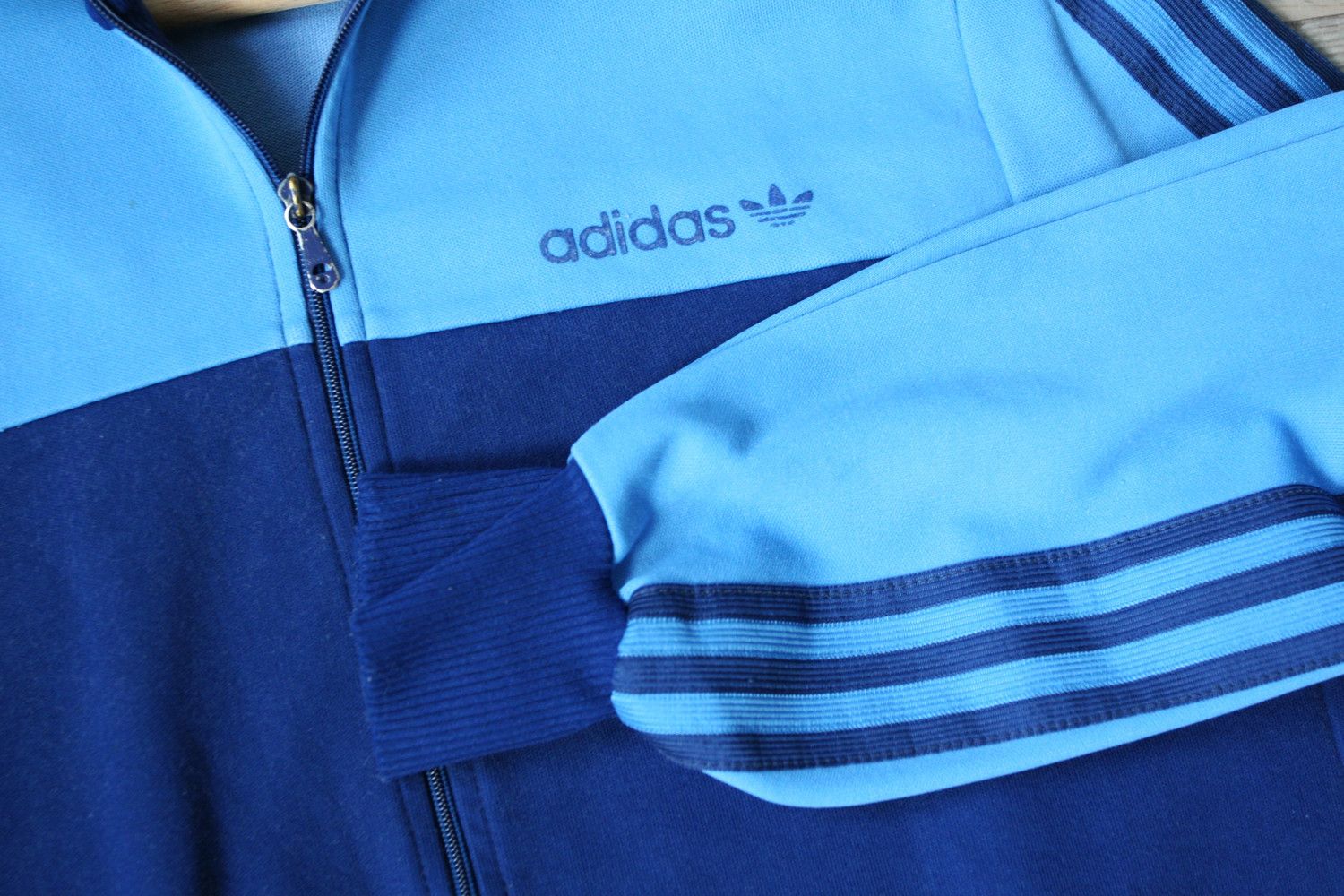Adidas Vintage Adidas 1970's Yugoslavia Tracksuit Track Top Blue Size US S / EU 44-46 / 1 - 3 Thumbnail