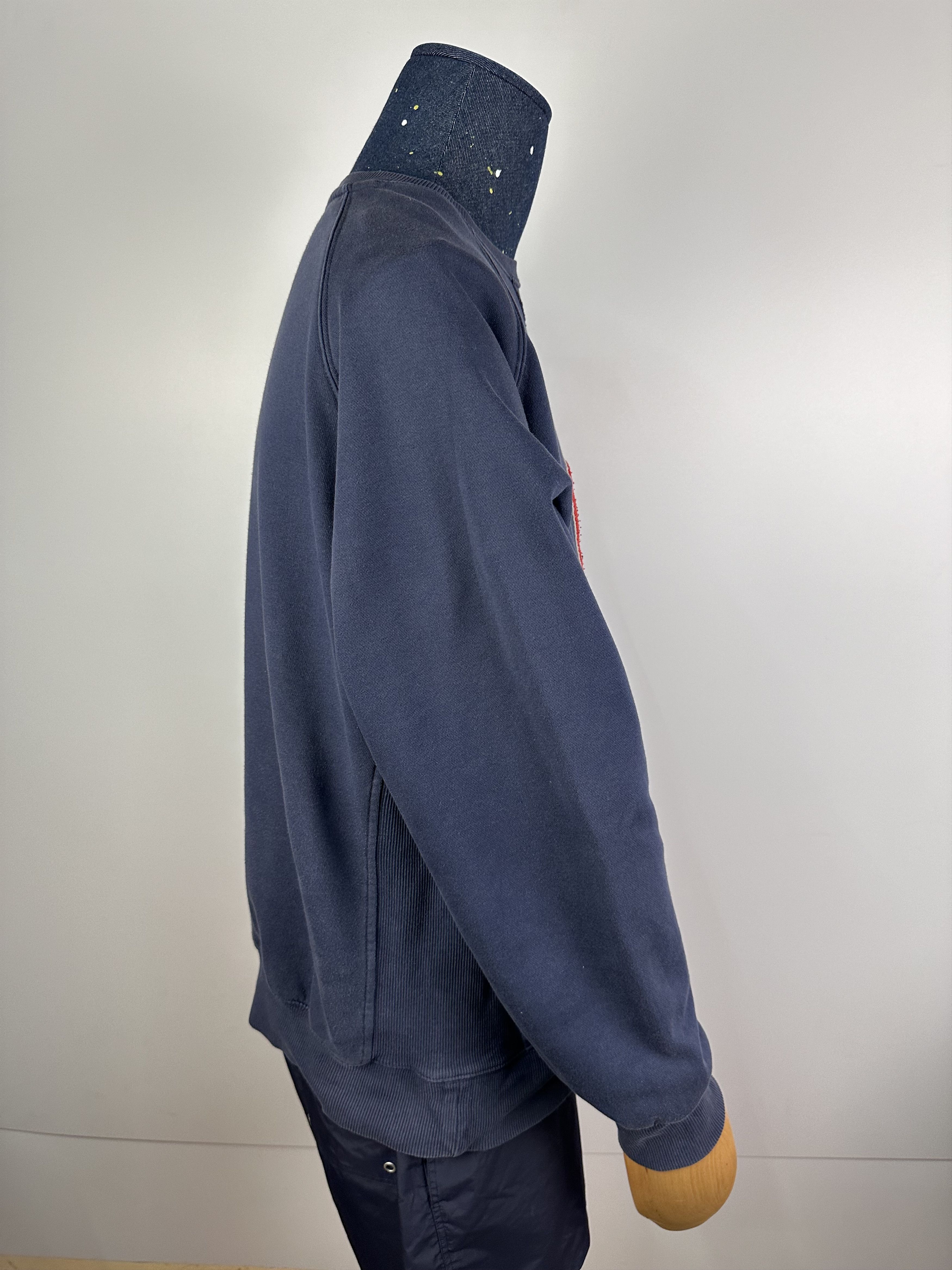 Nike × Vintage Vintage Nike Sweatshirt Grey Embroidered Spell Out Pullover Size US XL / EU 56 / 4 - 9 Thumbnail