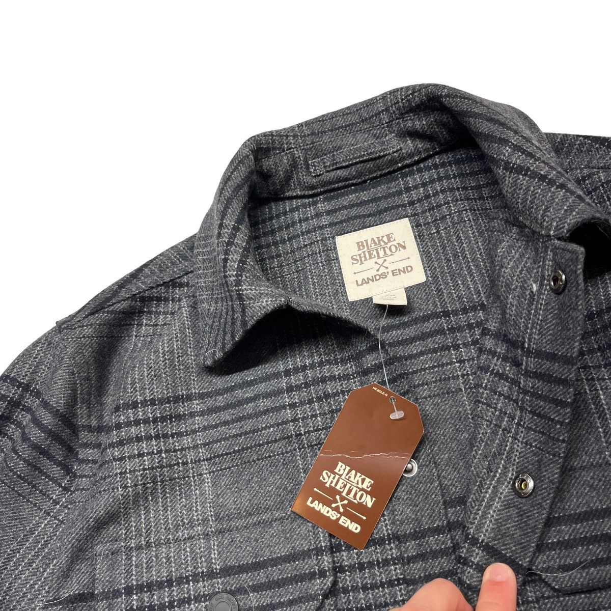 Lands' End × Vintage Lands End Blake Shelton Snap Flannel Plaid NWT Size US S / EU 44-46 / 1 - 3 Thumbnail