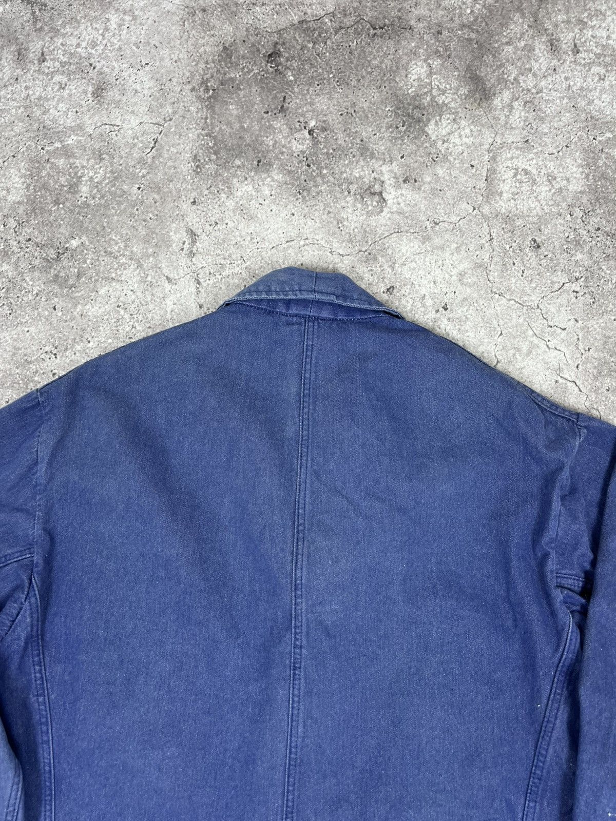 Other Vintage French Worker Work Jacket Cotton Blue Size US XL / EU 56 / 4 - 18 Thumbnail