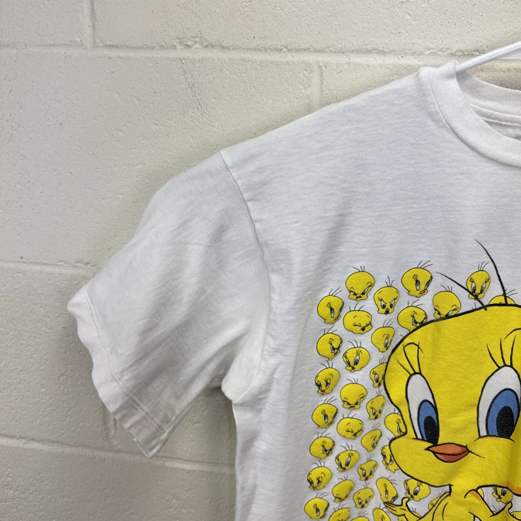 Vintage Vintage Tweety Bird Looney Tunes T Shirt All Over Print Large AOP Warner Bros Shirt Unisex Adults L White 90s Theme Bird Cartoon Mens Womens Size US L / EU 52-54 / 3 - 5 Thumbnail
