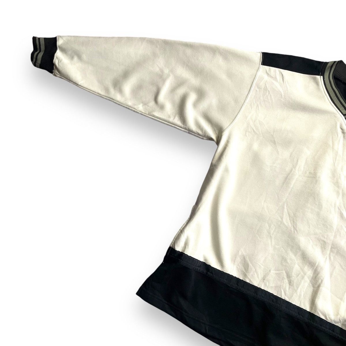 If Six Was Nine 🇯🇵☠️ ARMOR WORDING CROSS 2 TONES KNITTED SWEATSHIRT Size US L / EU 52-54 / 3 - 9 Thumbnail