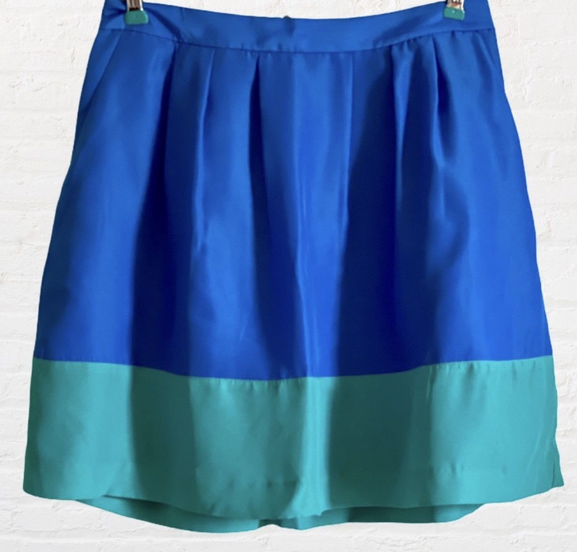 J.Crew J CREW A LINE COLOR BLOCK ABOVE KNEE MINI SKIRT Size 27" / US 4 / IT 40 - 9 Thumbnail