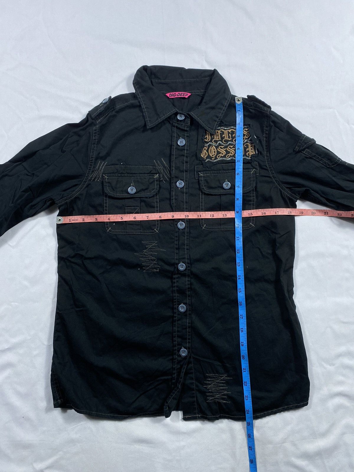 Dig Deep Japanese Dig-Deep gothic skull Button Ups Longsleeve Size US M / EU 48-50 / 2 - 9 Thumbnail