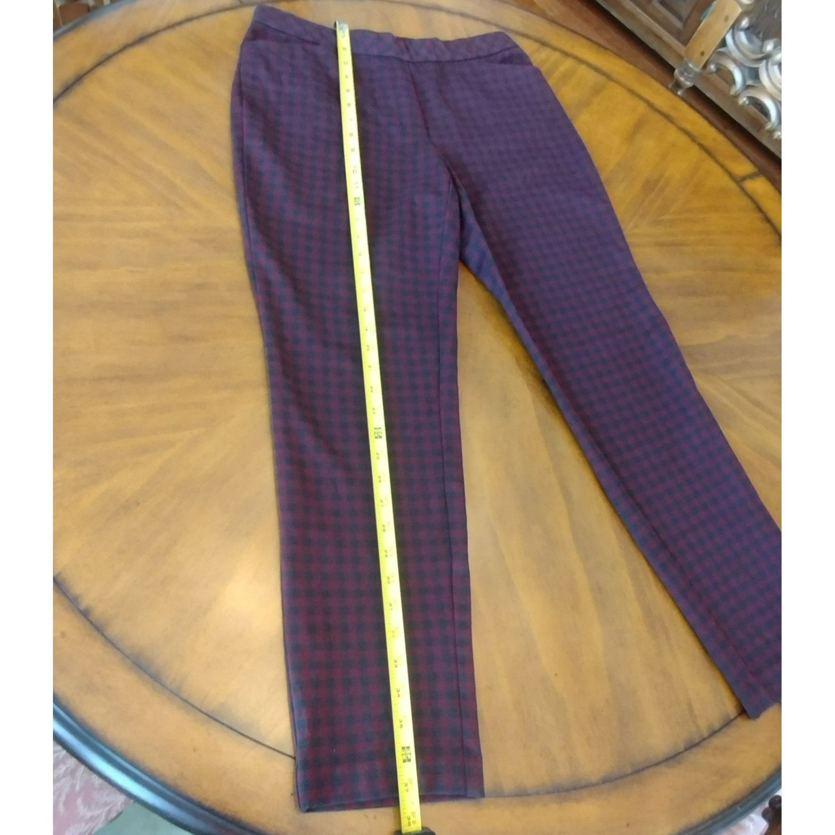 J. Jill J.Jill Womens Ponte Slim Leg Pants Size S Red & Black Plaid Size 28" / US 6 / IT 42 - 5 Thumbnail