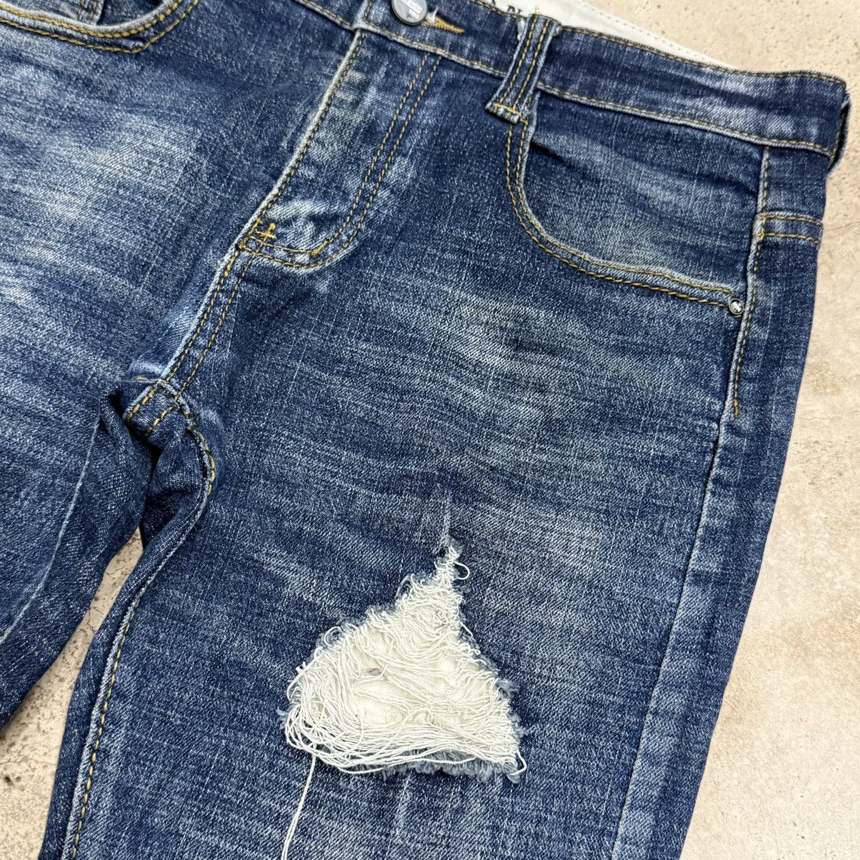Japanese Brand I6w9 Style Distressed Skinny Denim Pants Size US 29 - 9 Thumbnail