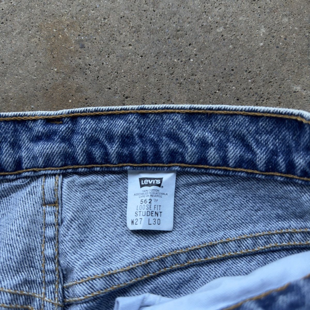 Vintage Levi's 562 Baggy Wide Denim Skater Jeans ERD Grunge Chrome Size US 27 - 5 Thumbnail
