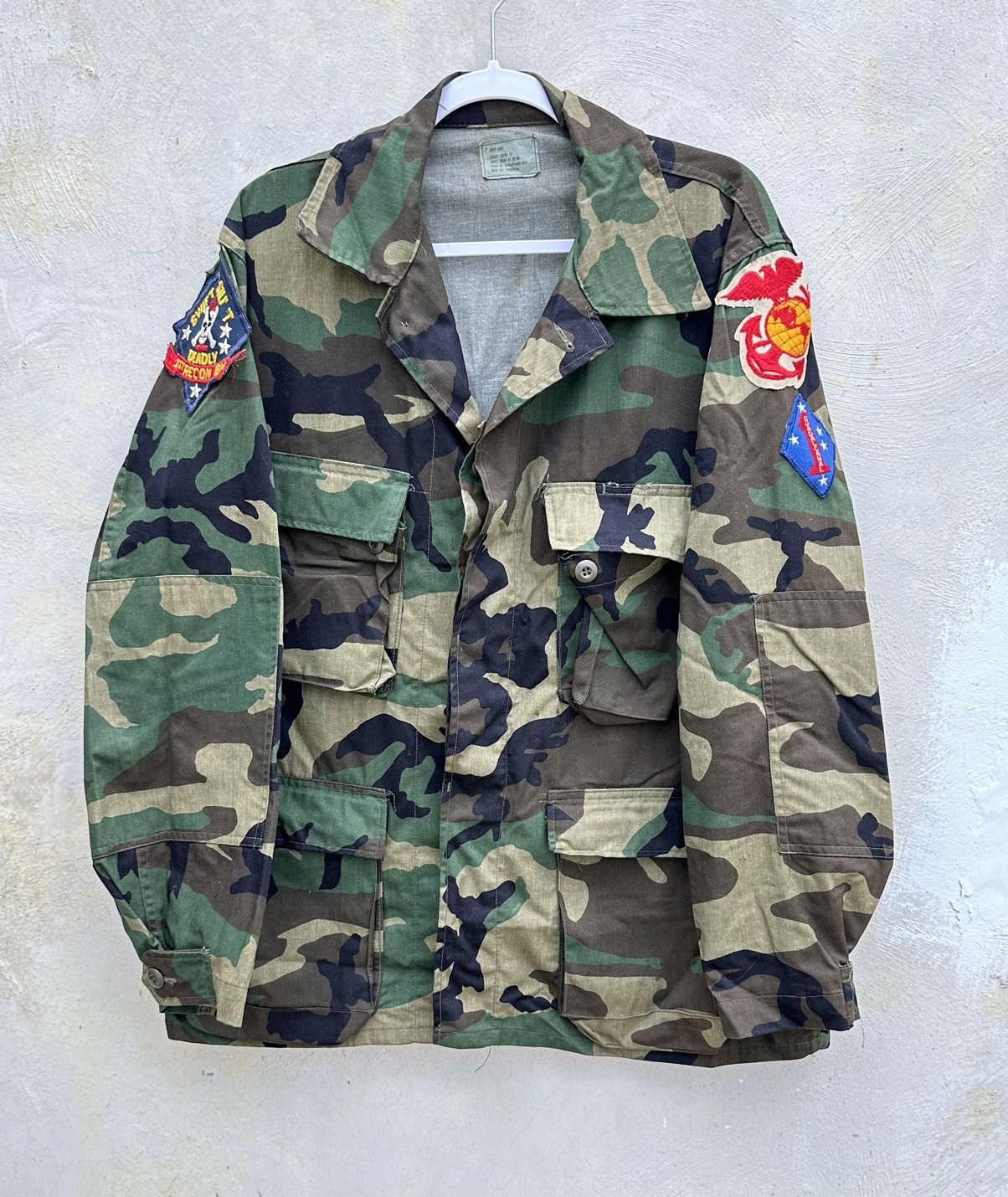 Vintage Combat Coat Woodland Pattern Size US L / EU 52-54 / 3 - 1 Thumbnail