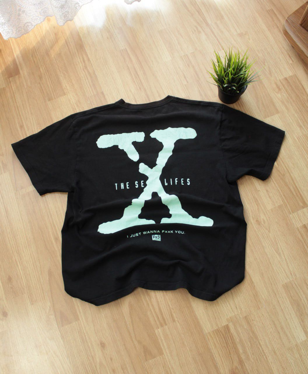 FR2 🔥 RARE X Files Sex Lifes FR2 Faded Washed T Shirt Humor Y2K Size US L / EU 52-54 / 3 - 2 Thumbnail