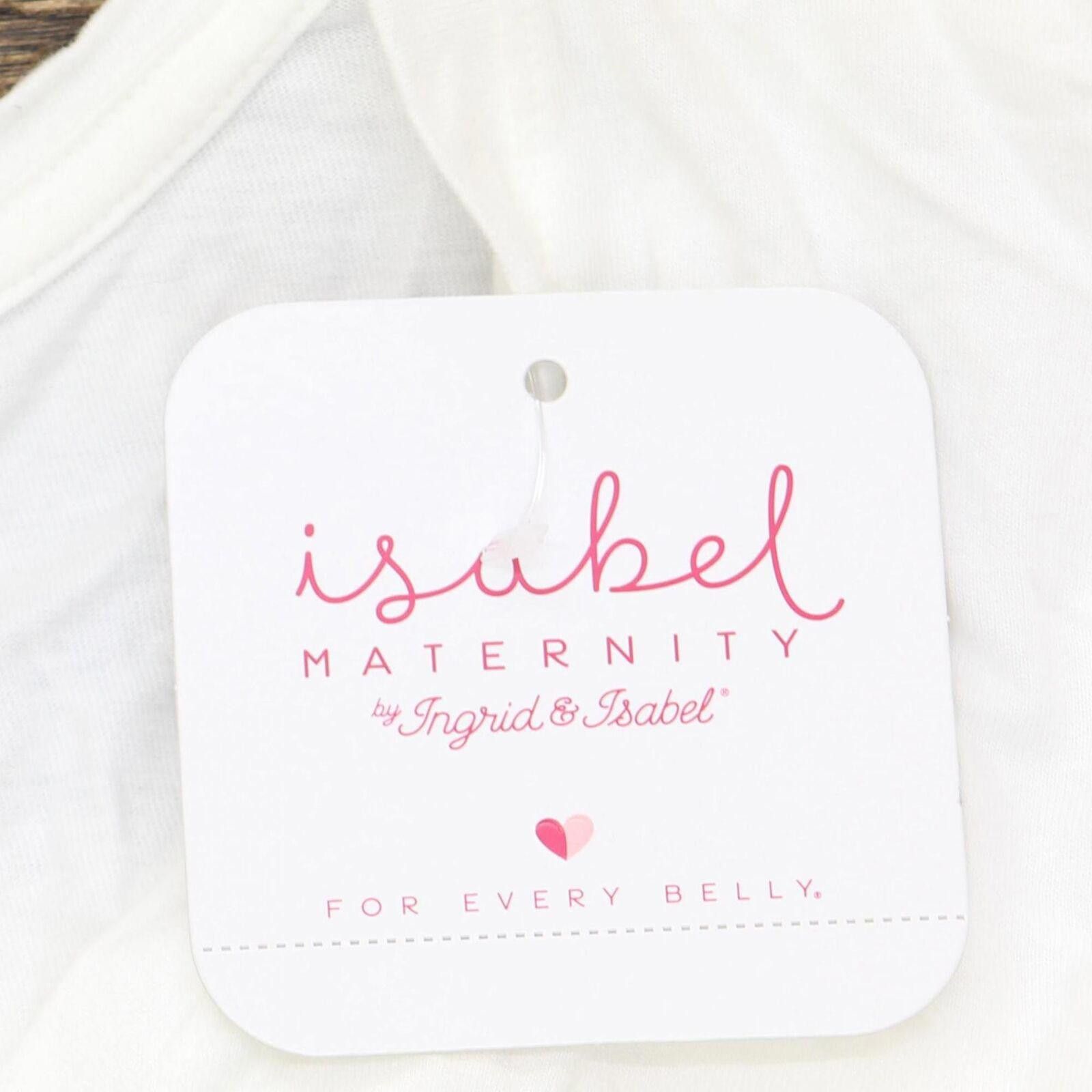 Designer Isabel Maternity By Ingrid & Isabel T-Shirt Tee White L Size L / US 10 / IT 46 - 3 Thumbnail