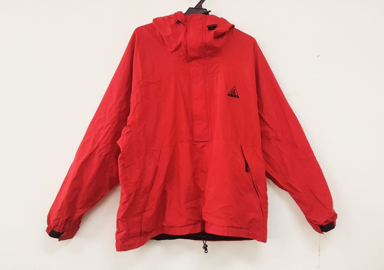Nike × Nike ACG Hoodie Vintage Nike ACG Jacket Windbreaker Chilli RED Size US L / EU 52-54 / 3 - 2 Thumbnail