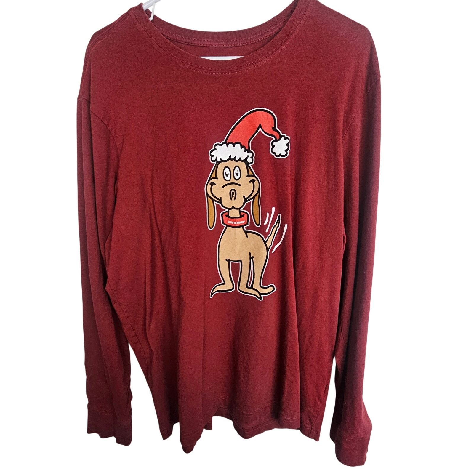 Life is Good Life Is Good Mens Christmas Dog Print Crusher Tee Size L Size US L / EU 52-54 / 3 - 1 Thumbnail