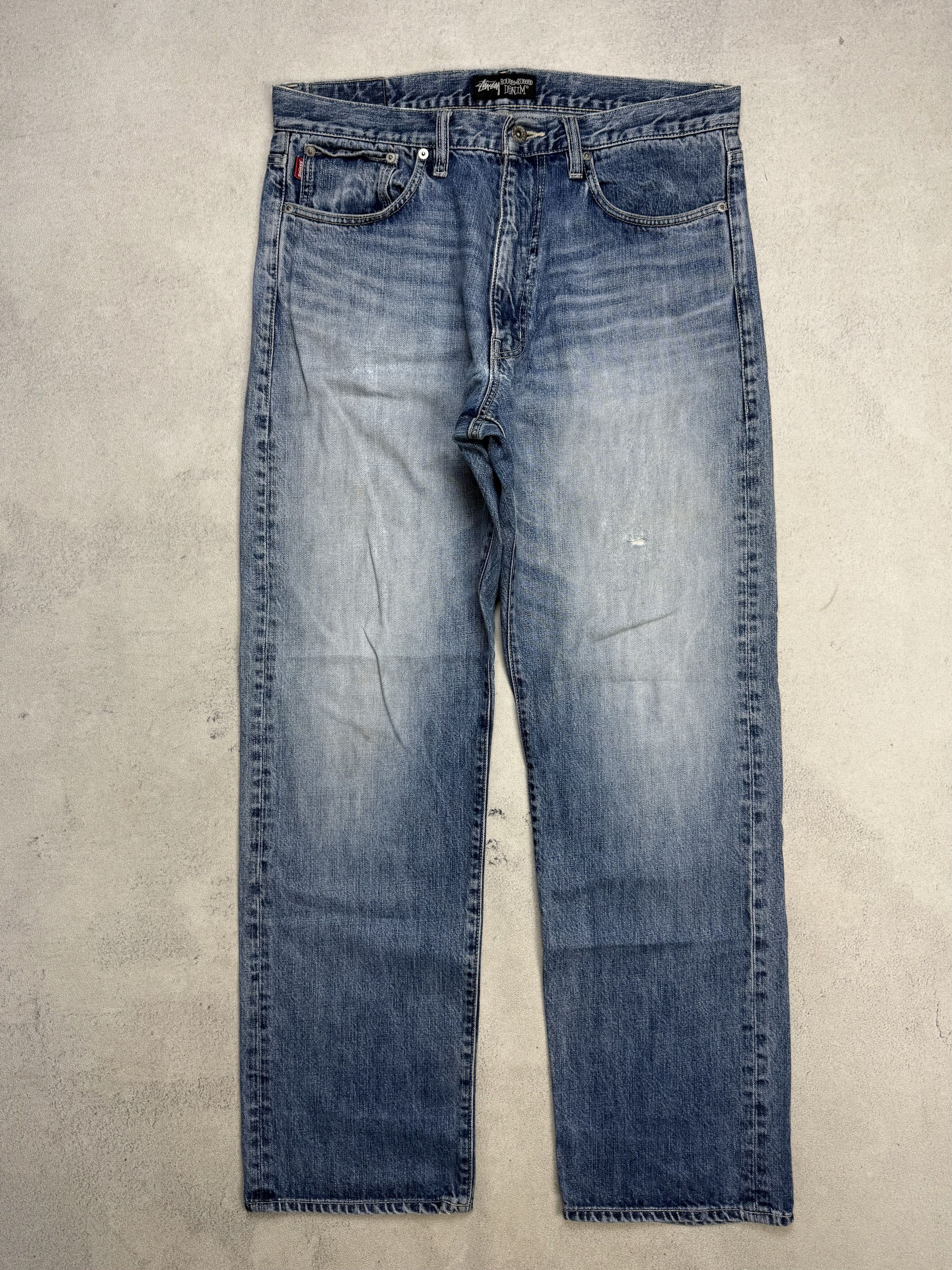 Stussy Vintage Stussy Distressed Denim Jeans Spell Out Size US 34 / EU 50 - 5 Thumbnail