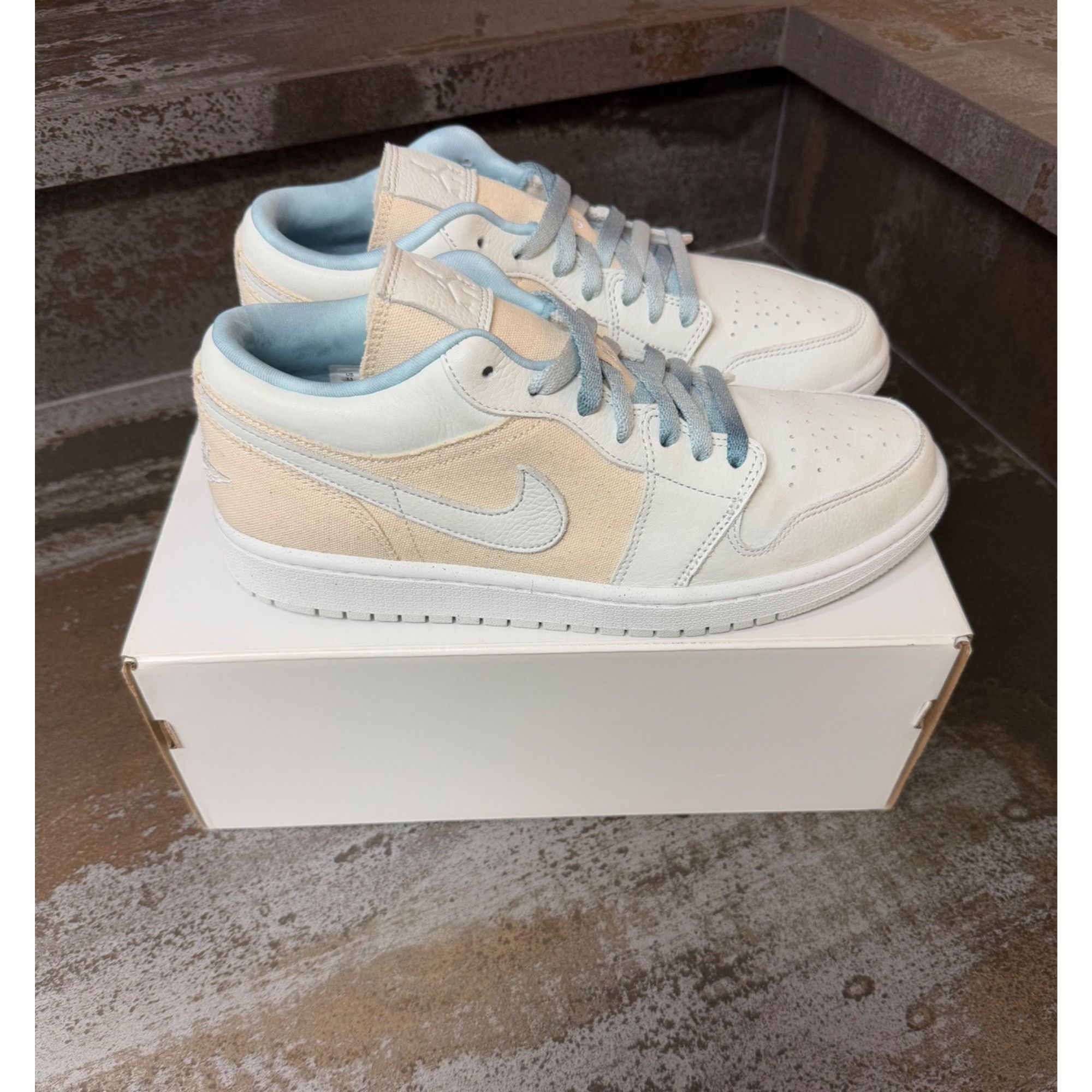 Jordan Brand Women's Jordan 1 Low Se Canvas Iris Whisper Sail Size 11- DQ Size US 11 / IT 41 - 3 Thumbnail