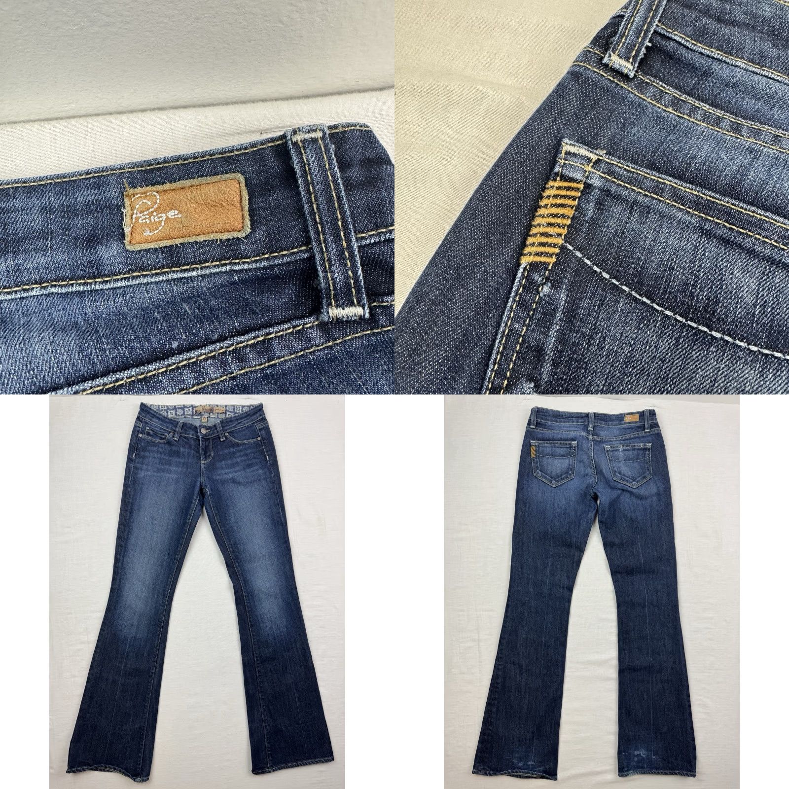 Paige VINTAGE Paige Jeans Womens Bootcut 26 Low Waist Blue Hipster Hippie USA Vtg 32.5in Inseam Jeans Womens Size 26" / US 2 / IT 38 - 10 Thumbnail