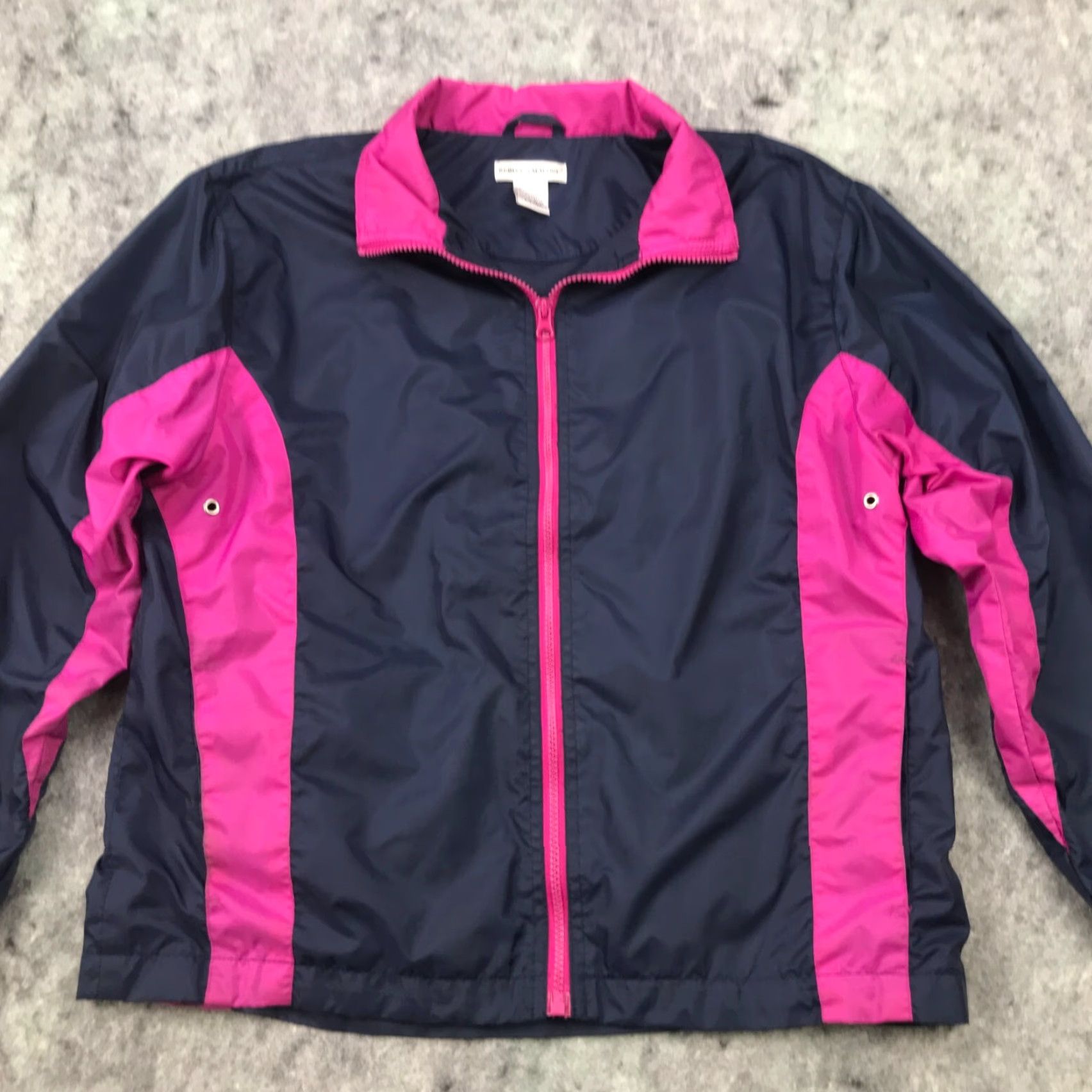 Vintage Rebecca Malone Womens Jacket Small Black Full Zip Lightweight Nylon Windbreaker Size S / US 4 / IT 40 - 2 Thumbnail