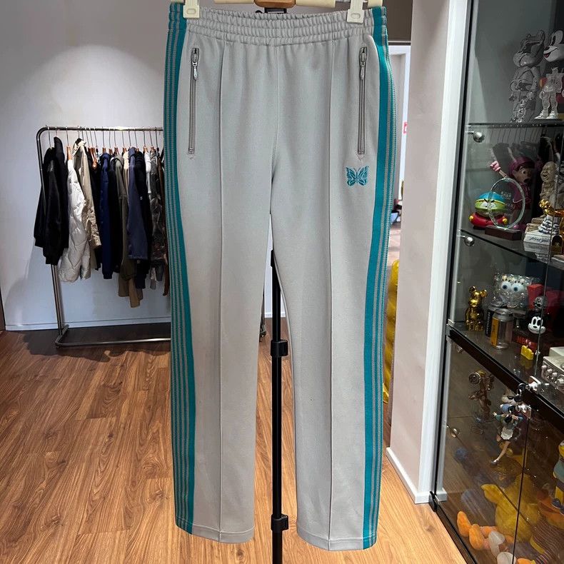 NEEDLES NARROW TRACKPANTS BUTTERFLY EMBROIDERY - dmc