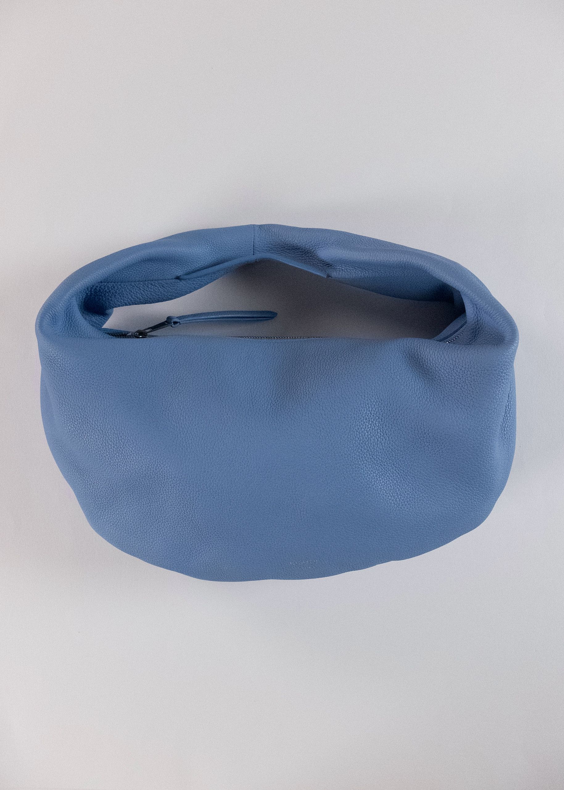 KHAITE KHAITE Olivia medium blue grained leather hobo bag Size ONE SIZE - 3 Thumbnail