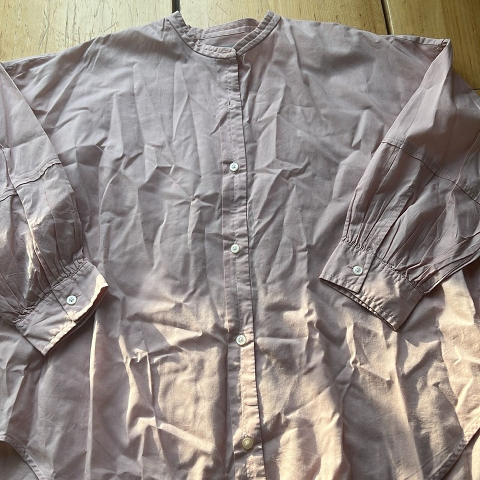 Everlane Everlane Pink Air Cotton Button Shirt 3/4 Sleeve 4 Size S / US 4 / IT 40 - 3 Thumbnail