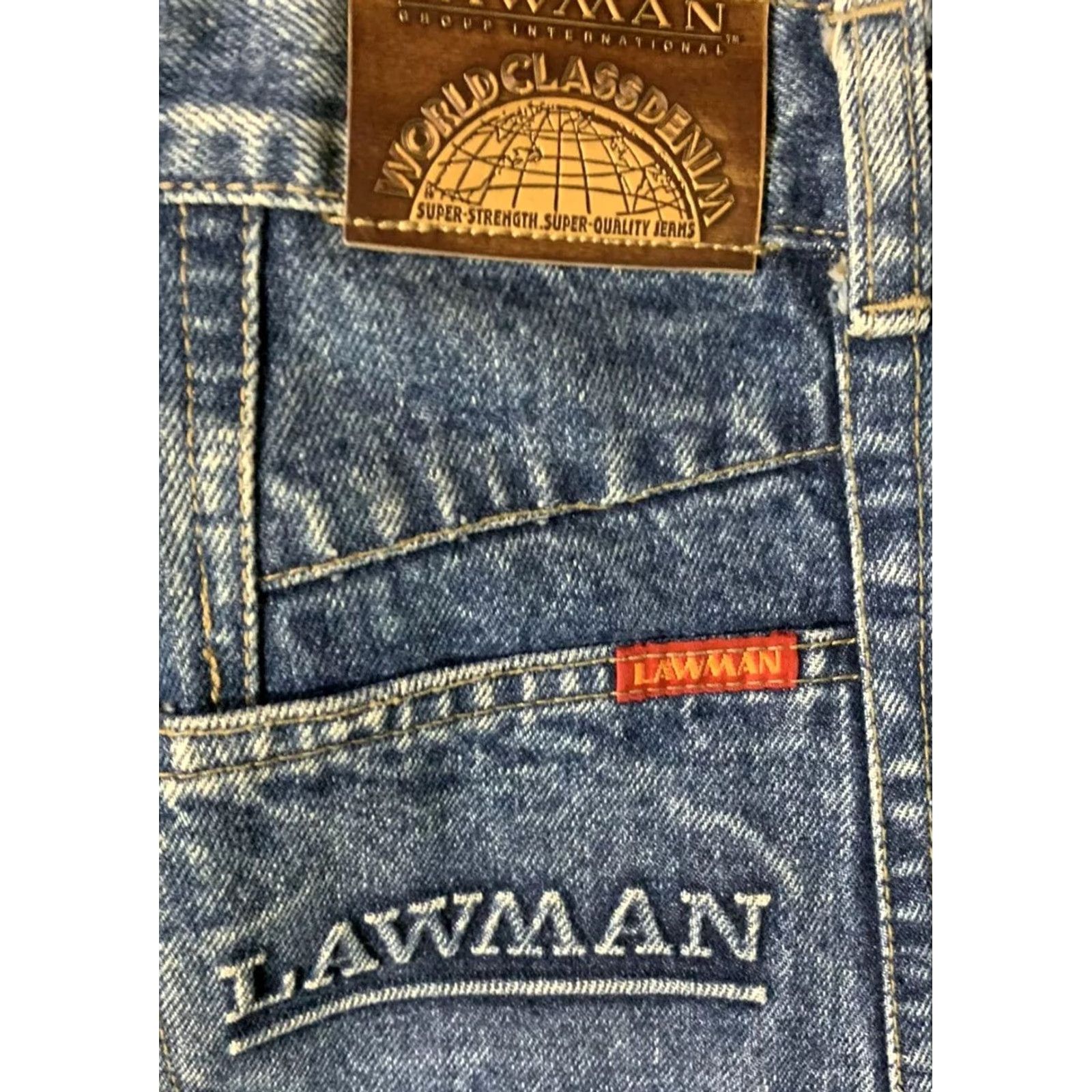 Vintage VINTAGE Lawnman Women's Western Tapered High Waist Jeans Blue Size 9 Size 30" / US 8 / IT 44 - 3 Thumbnail