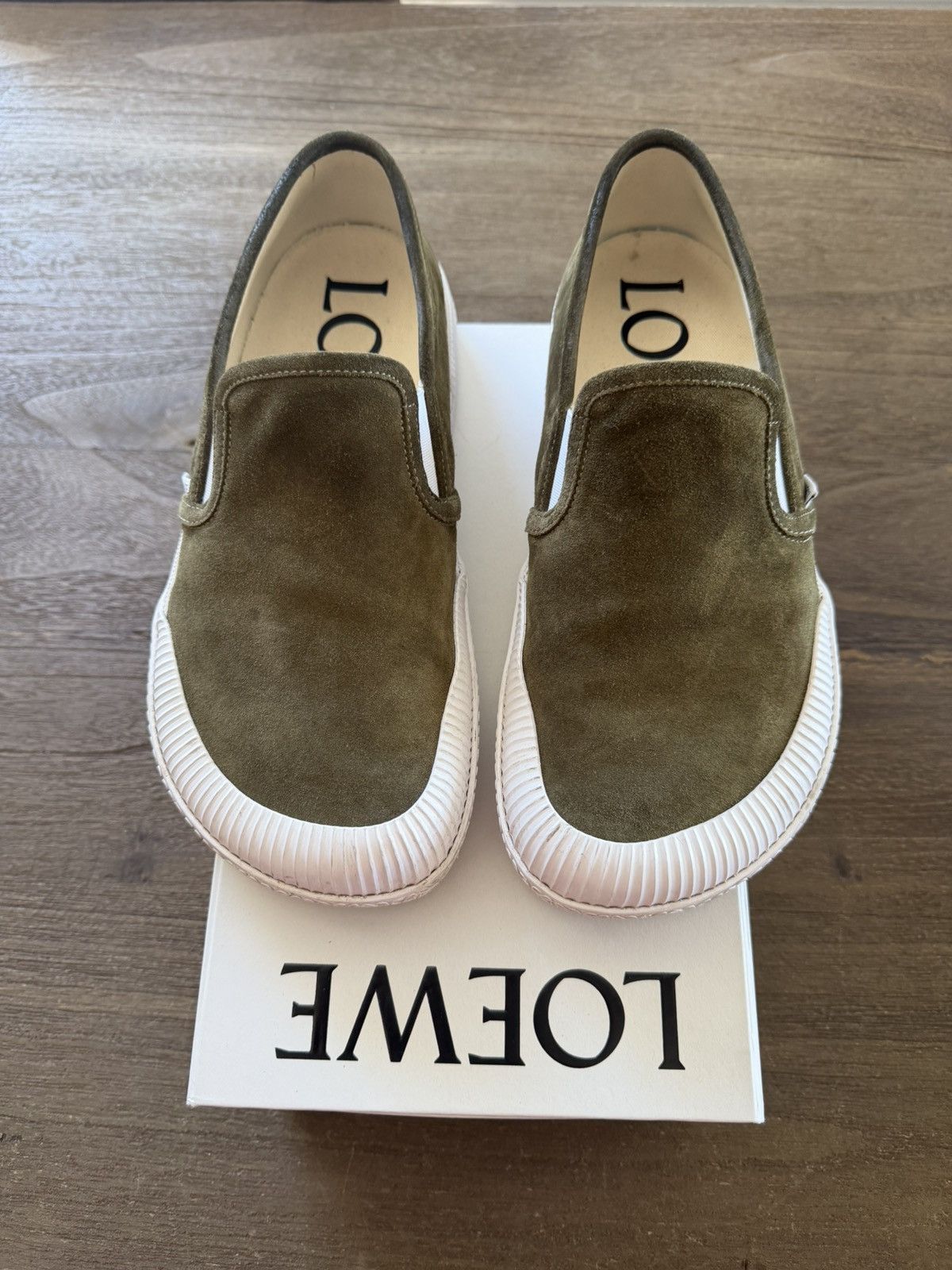 Loewe Loewe Terra Vulca suede slip-on sneakers green - size 12 Size US 12 / EU 45 - 7 Thumbnail