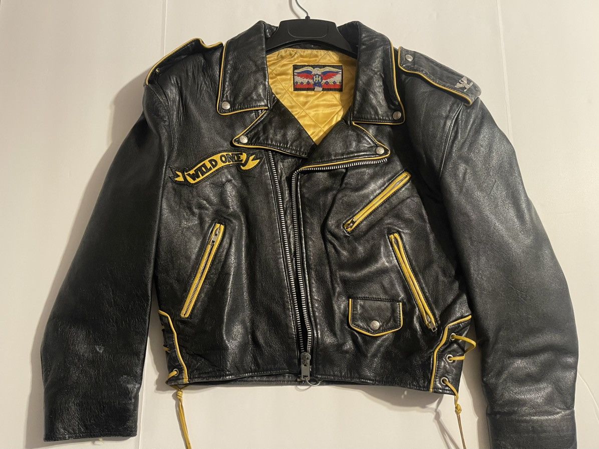 Jeff Hamilton Vintage Leather Biker Jacket Men’s S Wild One Quilted Lining Size US S / EU 44-46 / 1 - 1 Thumbnail
