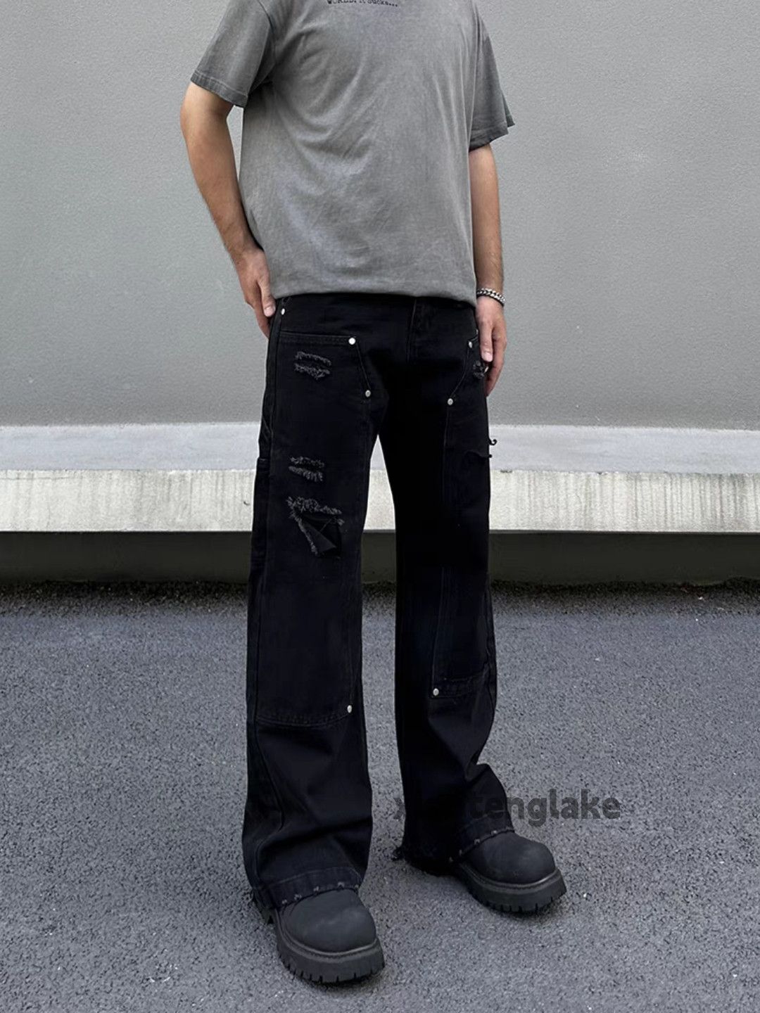 Designer × Japanese Brand × Vintage utility damaged carpenter punk grunge cargo pants Size US 32 / EU 48 - 3 Thumbnail
