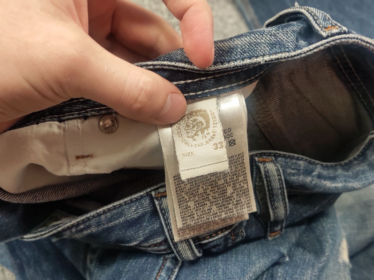 Diesel Diesel Krooley Regular Distresed Denim Jeans Vintage LGB Y2K Size US 33 - 19 Thumbnail