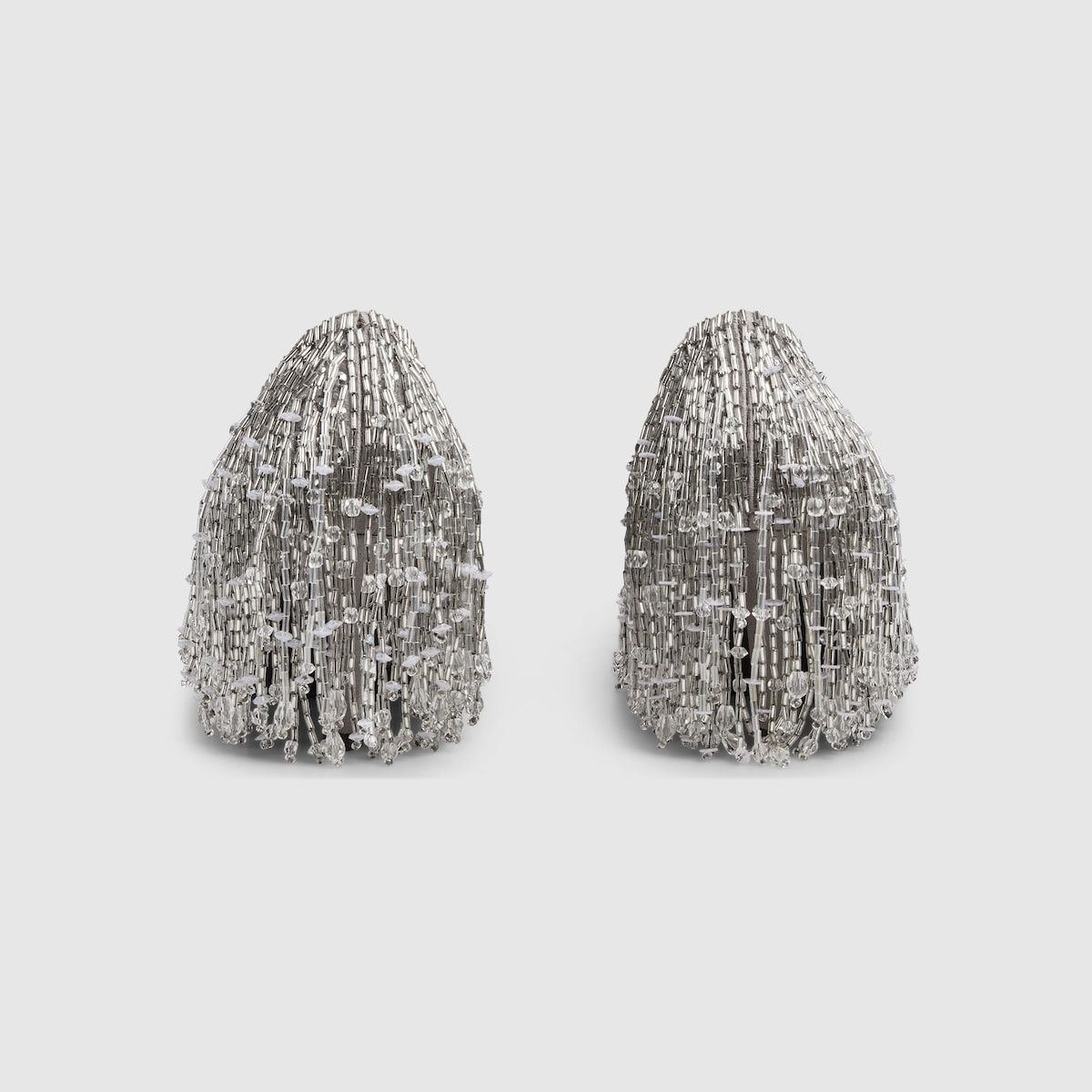 oc11z1025 Pumps With Beaded Fringe in Grey