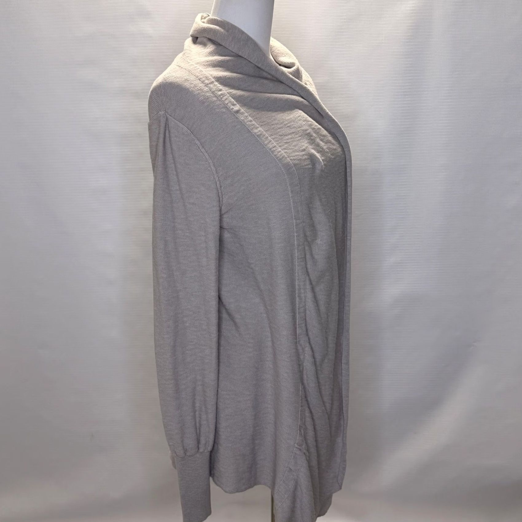 Free People VINTAGE Free People Cardigan Sweater Womens Small Gray Shawl Collar Open Front Knit Size S / US 4 / IT 40 - 2 Thumbnail
