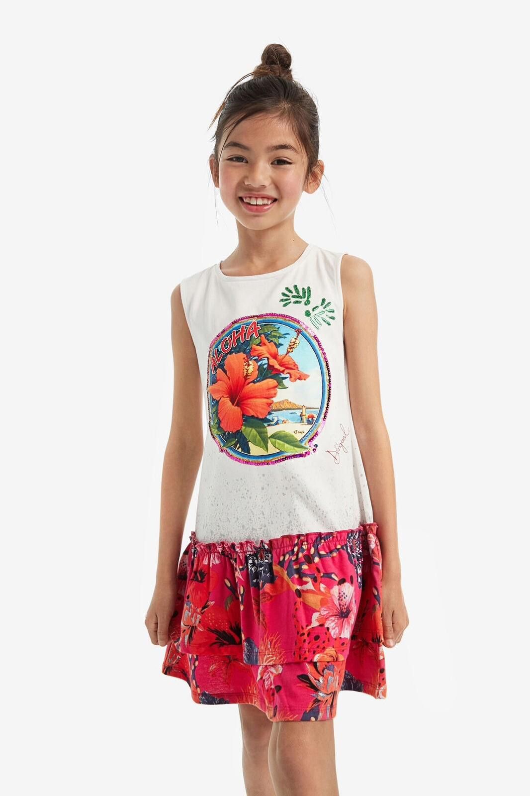 Desigual Disigual Dress Kids 3/4 Sleeveless drop-waist dress Size ONE SIZE - 1 Thumbnail