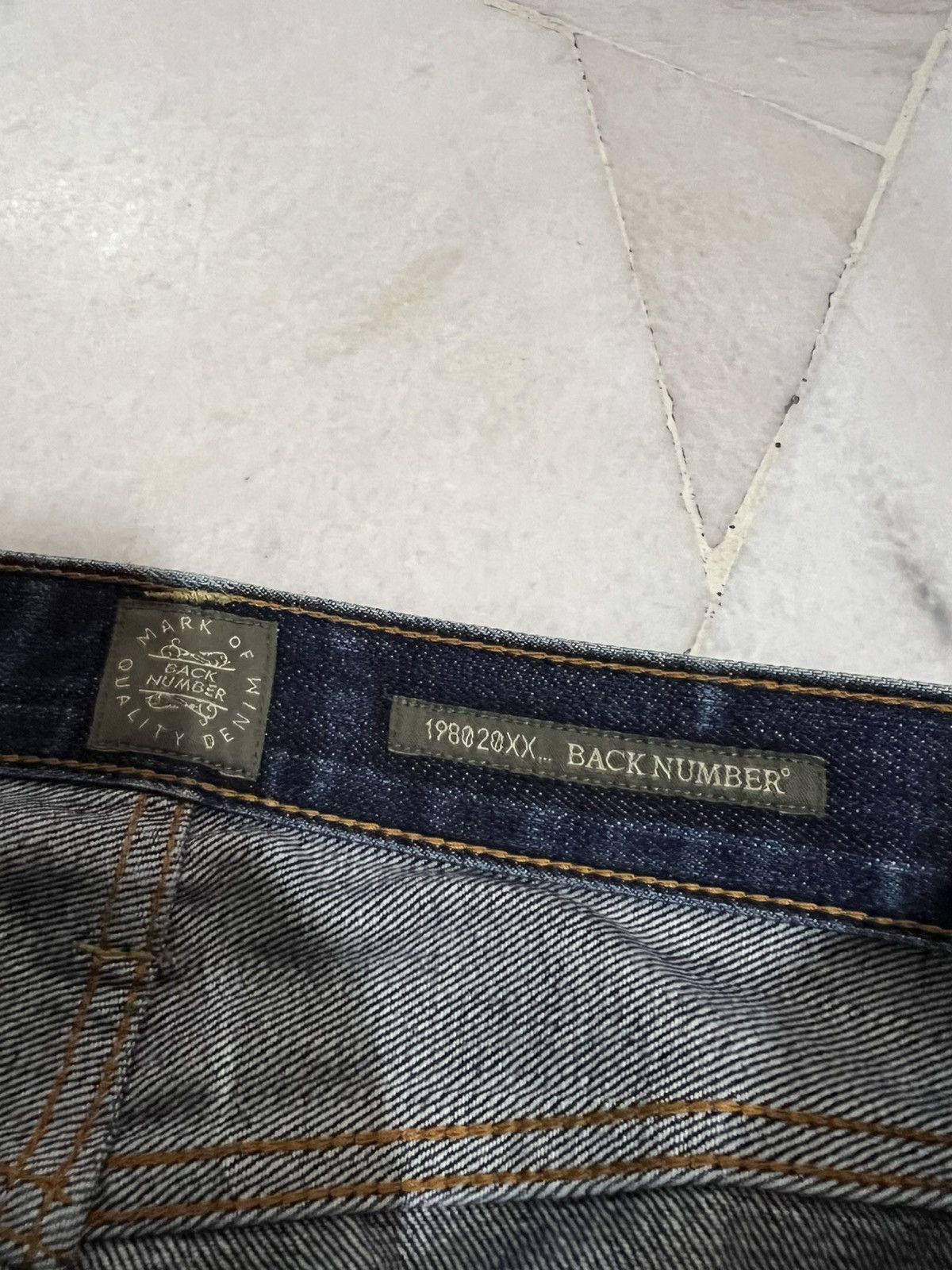 If Six Was Nine × Le Grande Bleu (L.G.B.) 🌈Vintage Back Number Kaihara denim Distressed Jean Size US 29 - 16 Thumbnail