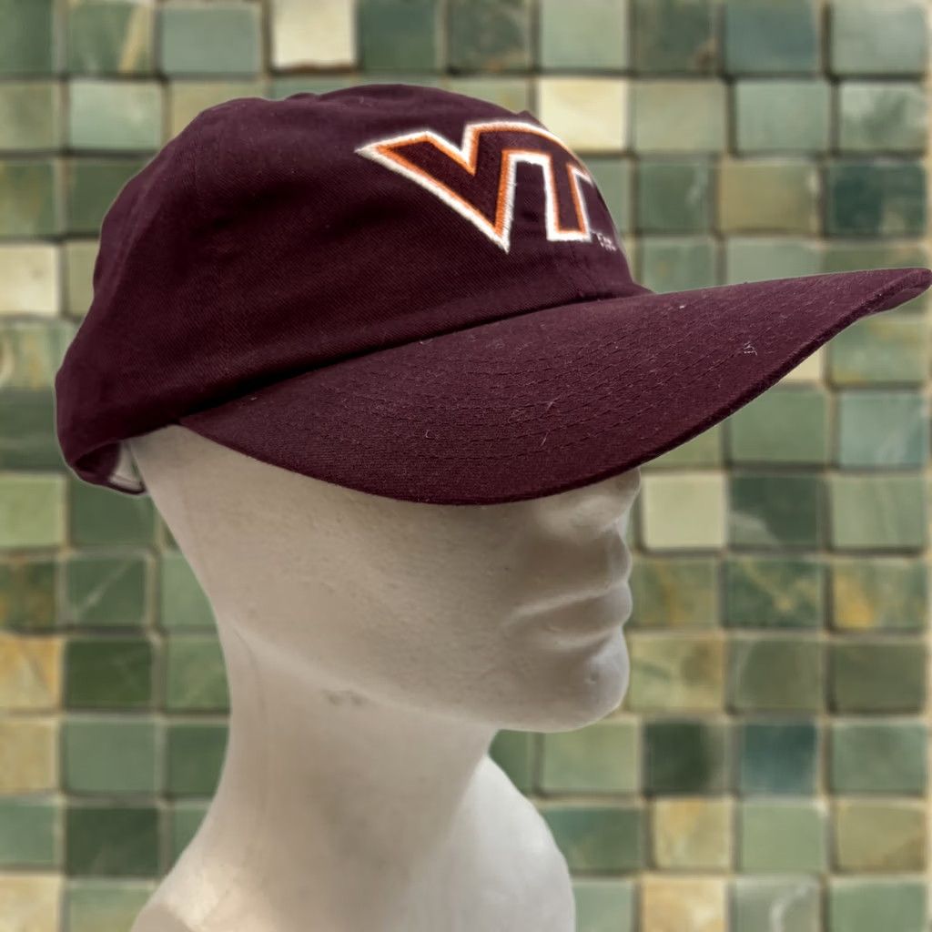 Vintage Head To Toe Virginia Tech Baseball Cap Adjustable Strapback Red NOS Deadstock Mens One Size Cap Size ONE SIZE - 1 Thumbnail