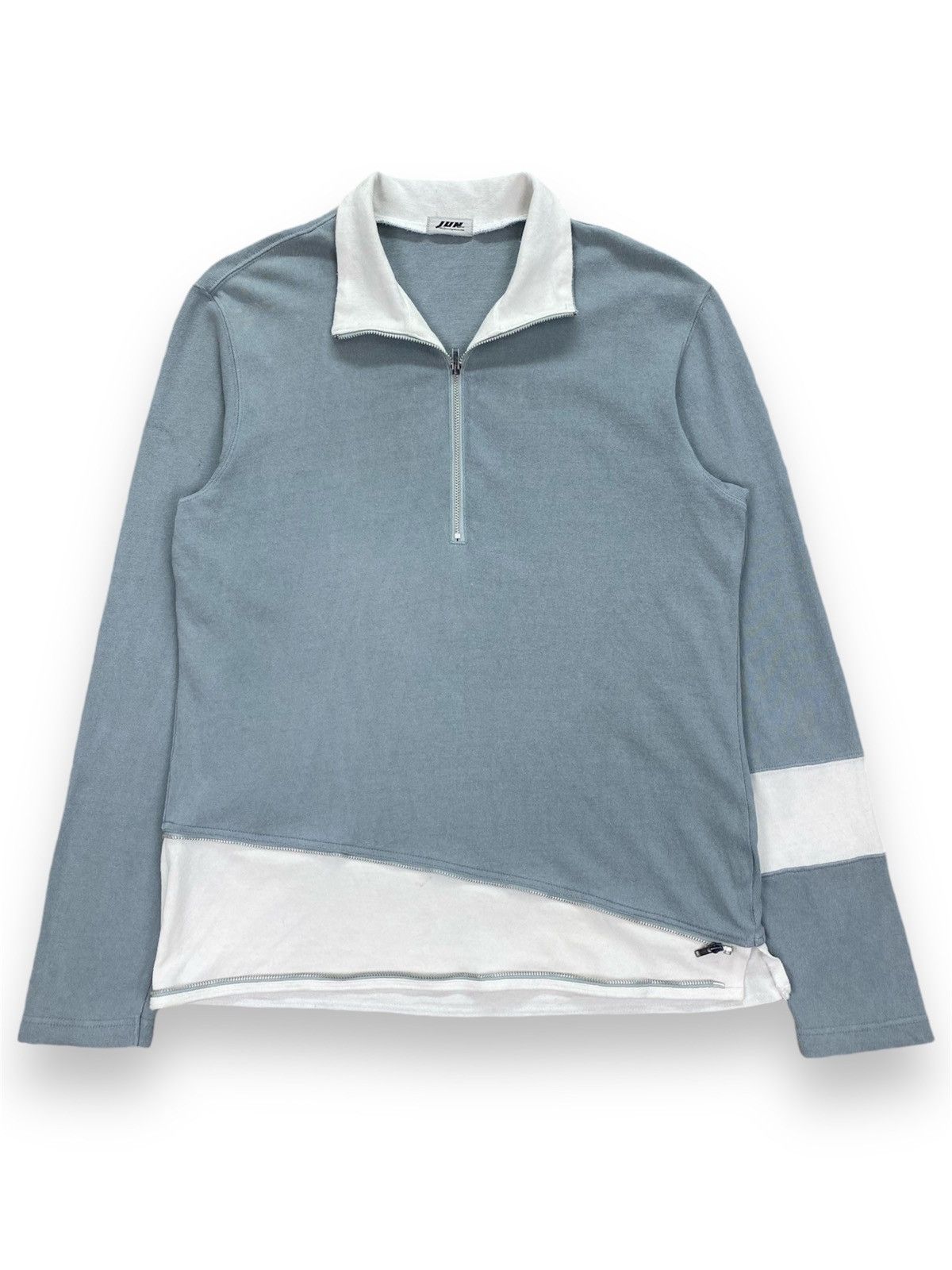 Japanese Brand Jun Men Half Zip Shirt Size US S / EU 44-46 / 1 - 2 Thumbnail