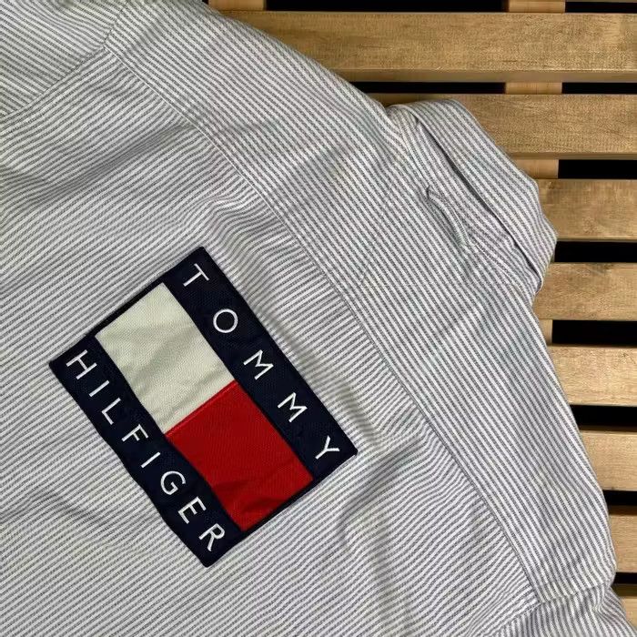 Tommy Hilfiger × Vintage Shirt Long Sleeve Tommy Hilfiger Big Logo Vintage Size M Size US M / EU 48-50 / 2 - 7 Thumbnail