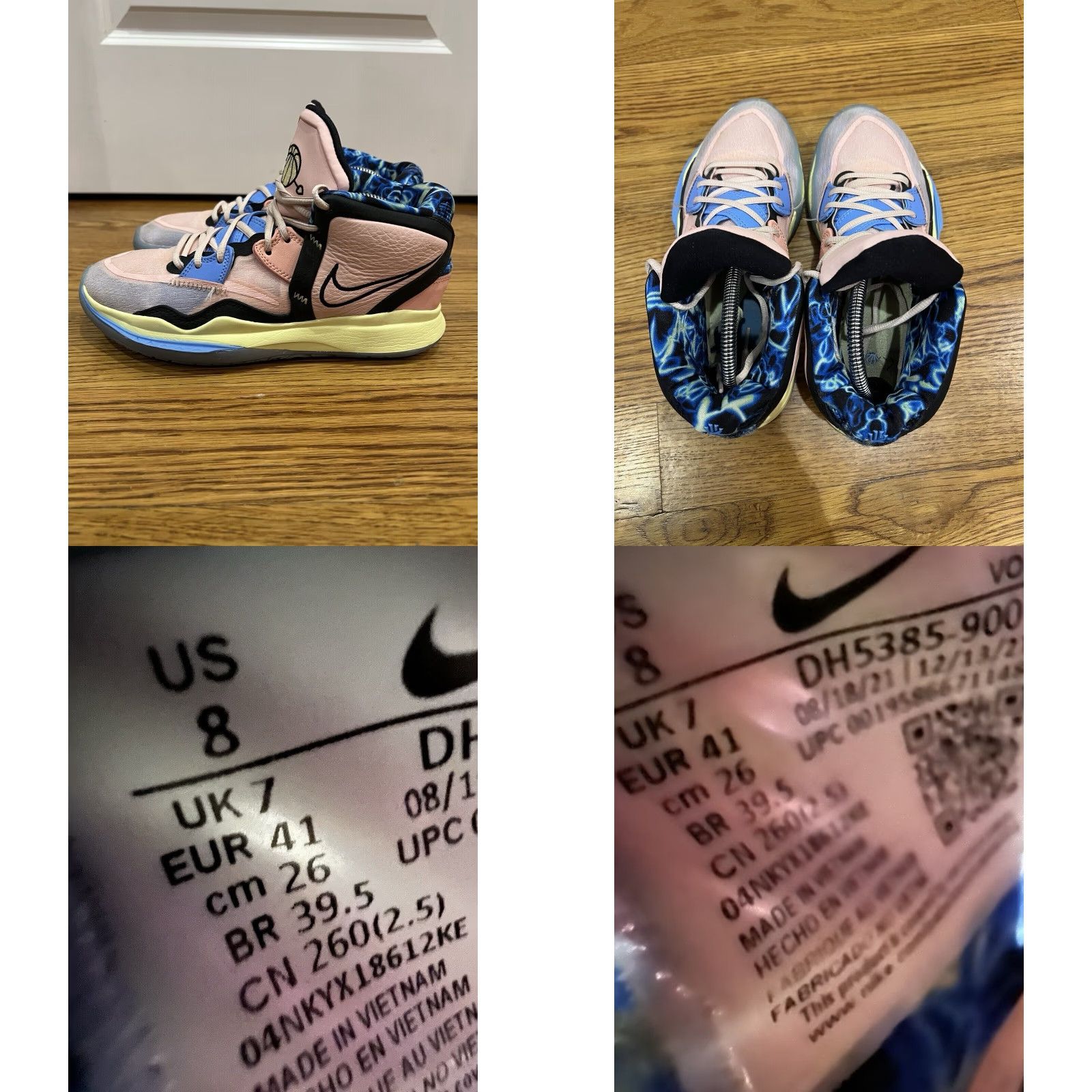 Nike Nike Kyrie 8 Infinity Sneakers Men Size 8 Pink Blue Valentine Athletic Casual Limited Edition Size US 8 / EU 41 - 8 Thumbnail