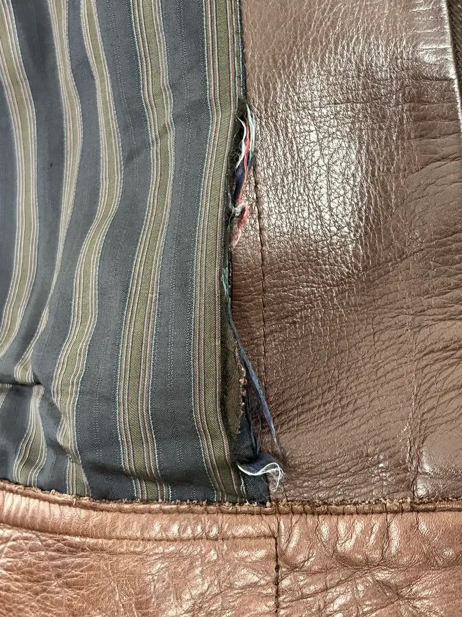 Dolce & Gabbana SS2005 Dolce & Gabbana Brown Hybrid Leather Premium Jacket Size US L / EU 52-54 / 3 - 15 Thumbnail
